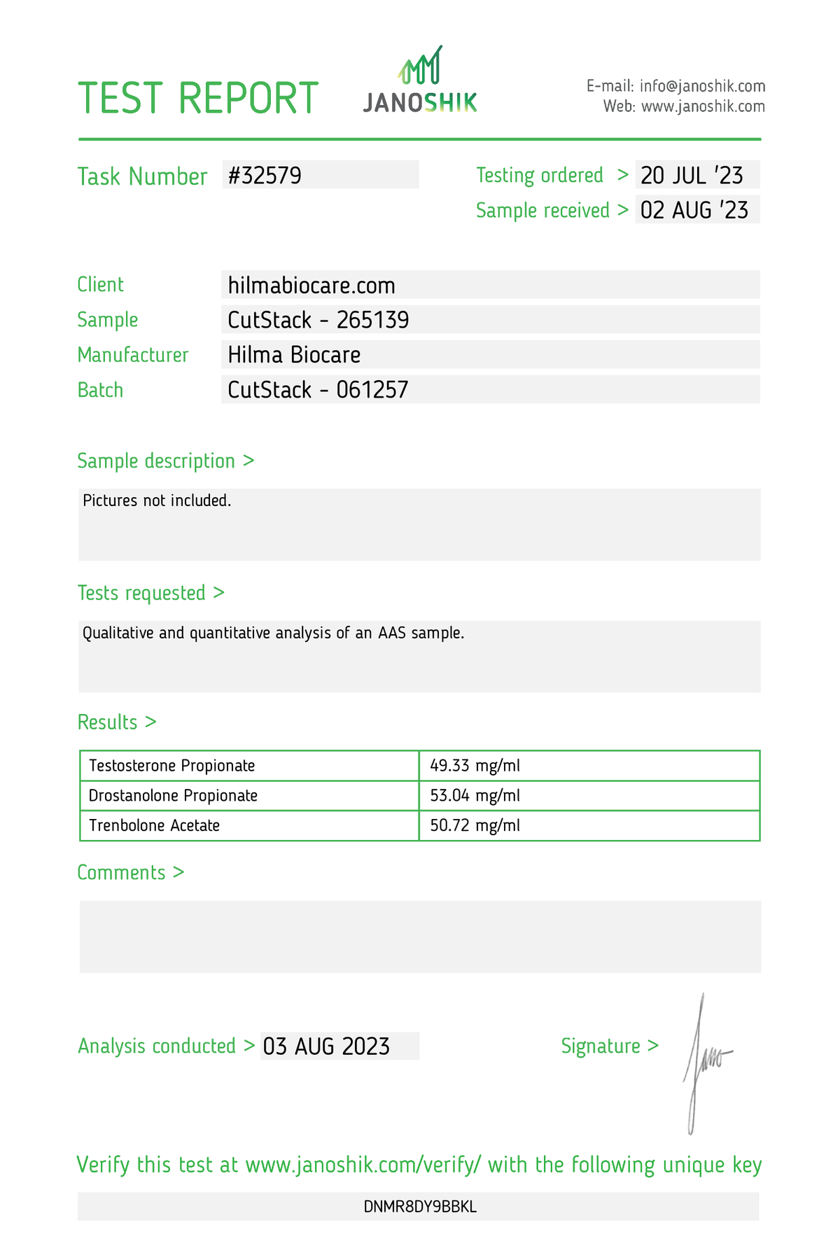 Cut Stack (Tren.Ac, Drost.Pr, Test.Pr) 10ml/150mg/ml
