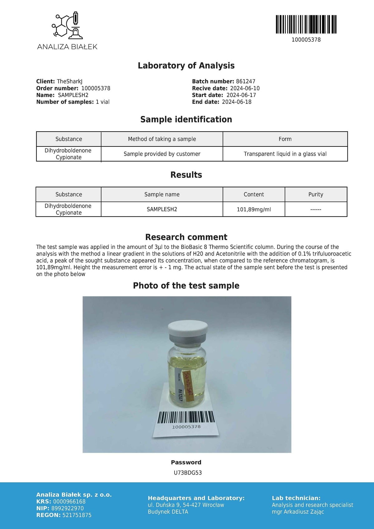 Dihydroboldos 100 mg/ml (Dihydroboldenone Cypionate)