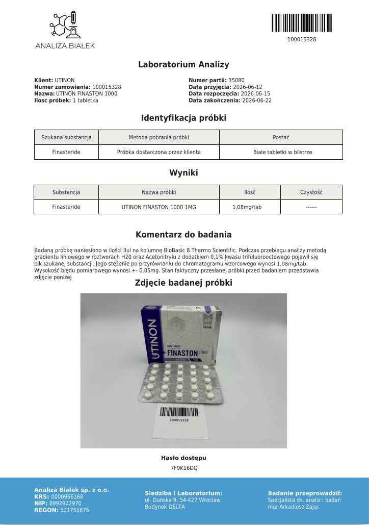 Finaston (Finasteride) 100tabs/1mg/tab
