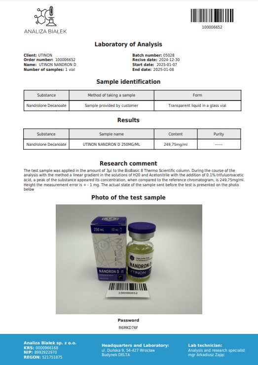 Nandron D (Nandrolone Decanoate) 10ml/250mg/ml