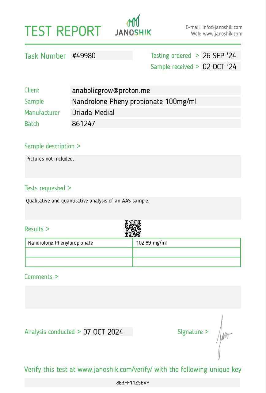 Nanphenylos 100 mg/ml (Nandrolone Phenylpropionate) 10ml vial