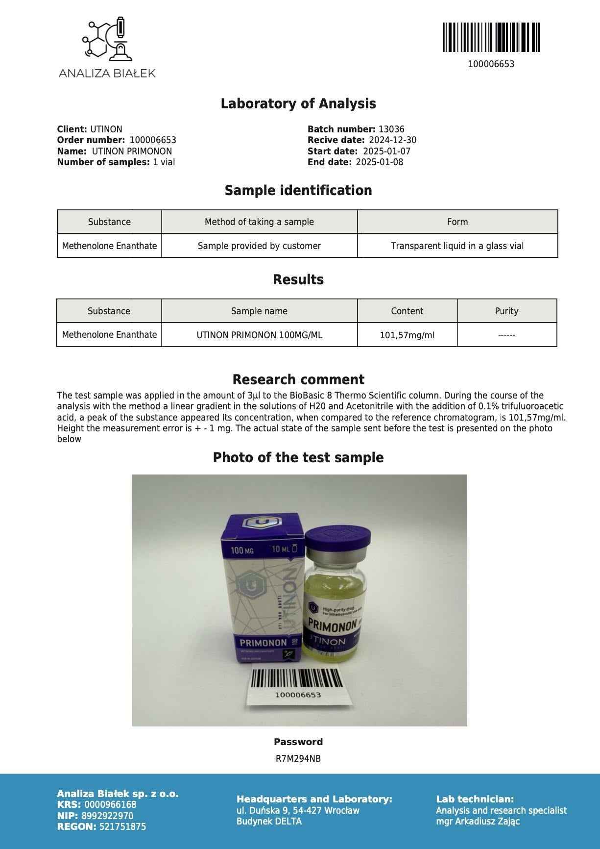 Primonon (Methenolon-Enanthat) 10ml/100mg/ml
