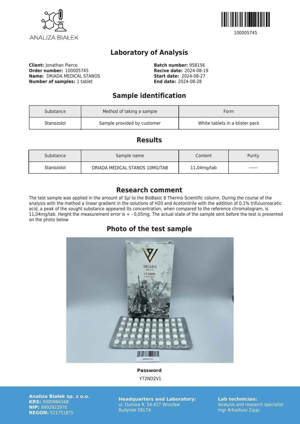 Stanos 10 mg (Stanozolol, Winstrol)