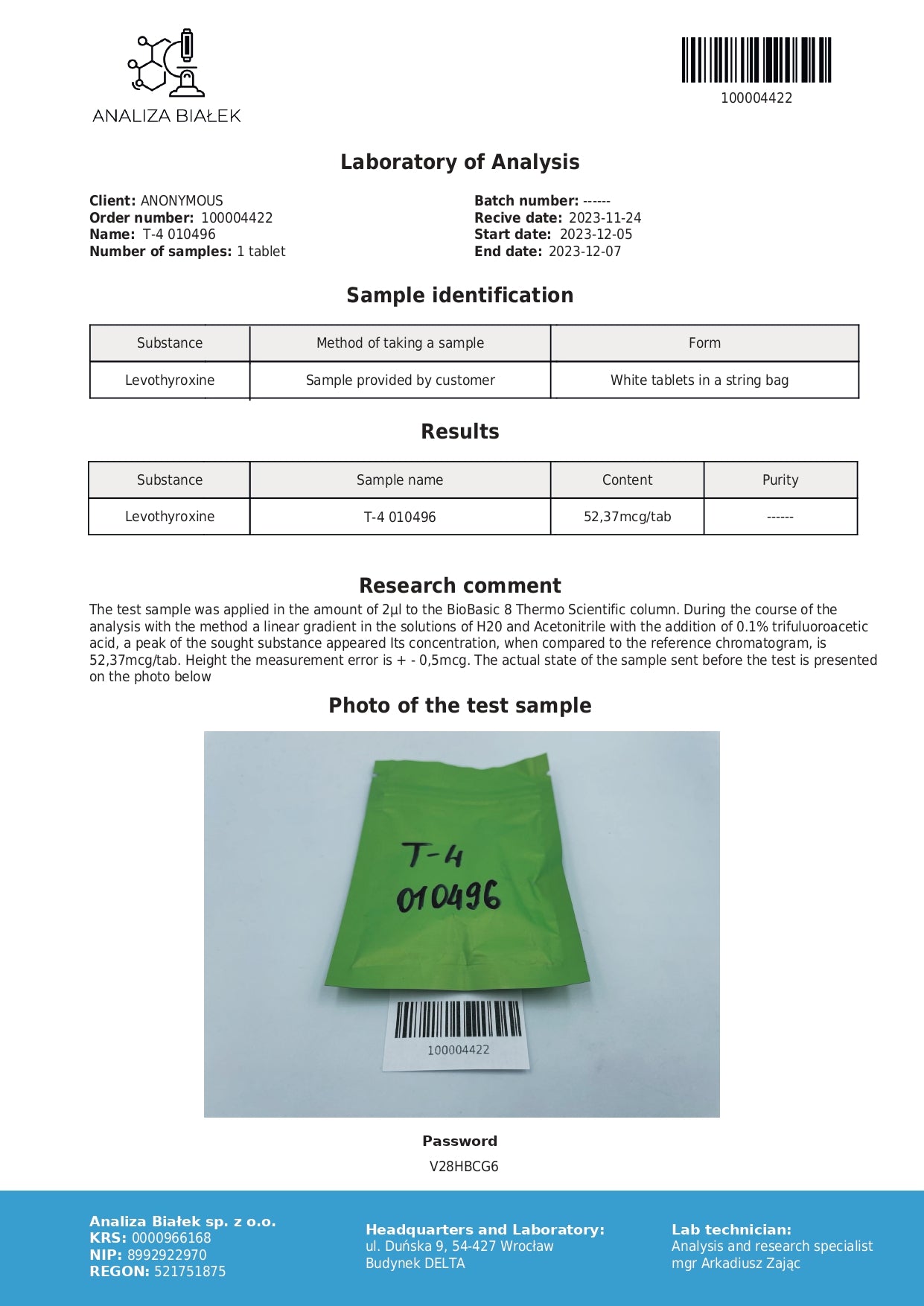 T4 Euthymed 50 mcg (Levothyroxine Sodium)