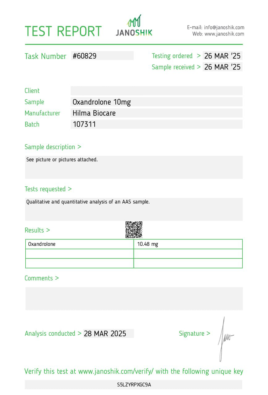 Oxandrolone 100tabletten/10mg/tablet