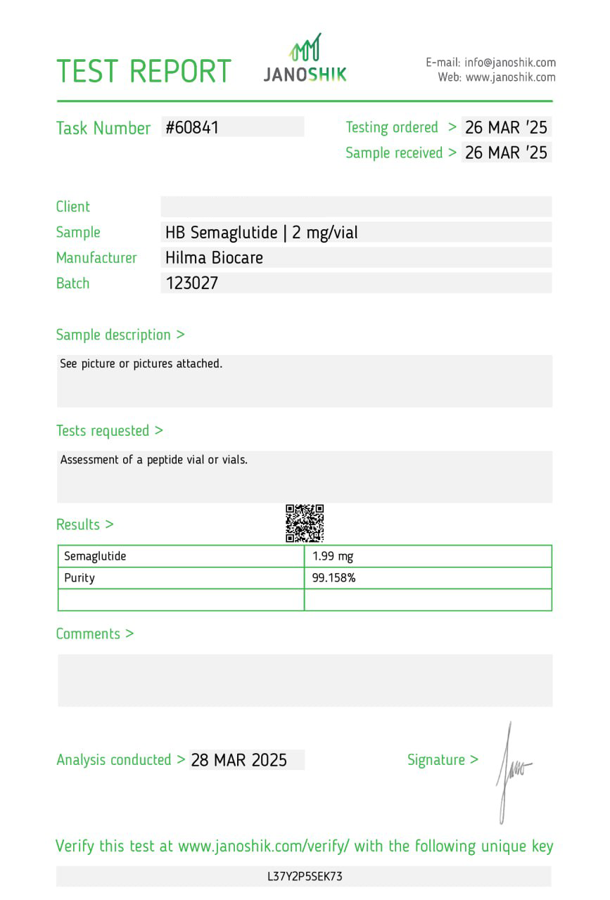 Semaglutide 2mg/vial