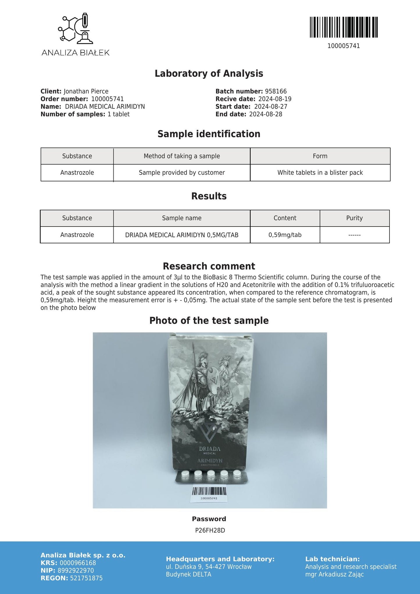Arimidyn 0.5 mg (Anastrozol)