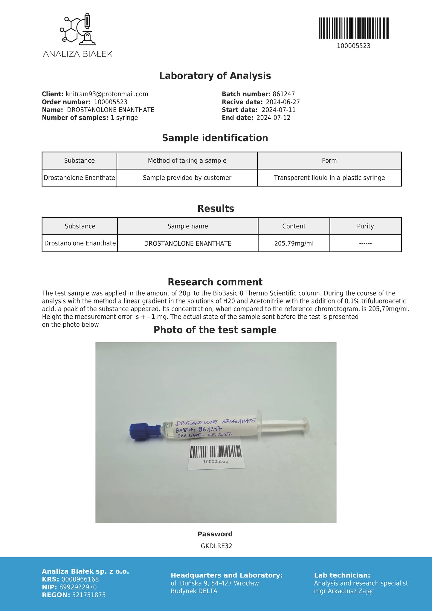 Drostargos 200 mg/ml (Drostanolone enantat) 10ml fiolă