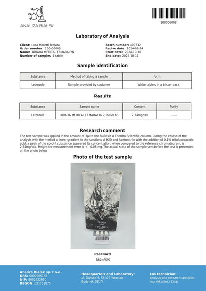 Femaralyn 2,5 mg (letrozol)
