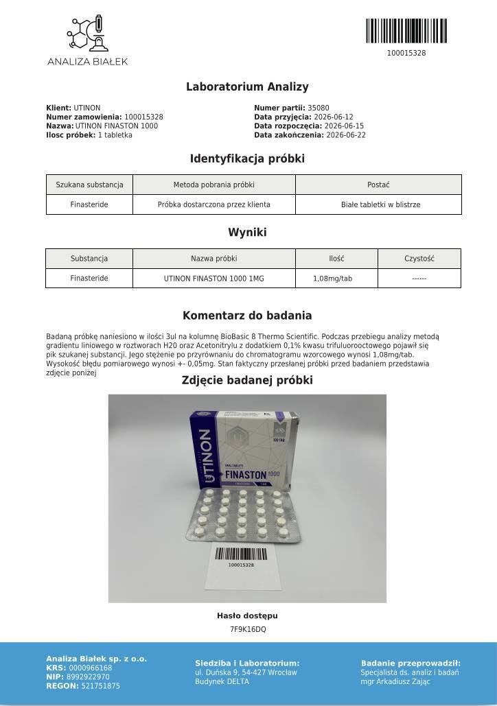 Finaston (Finasteride) 100tabs/1mg/tab