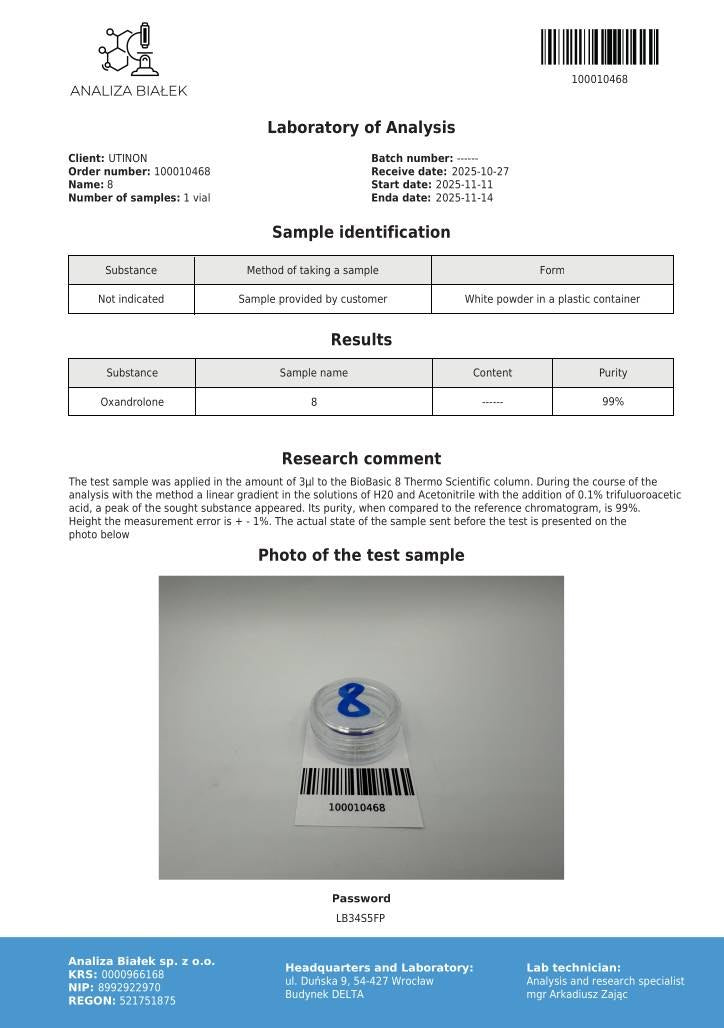 Oxandron (Oxandrolone) 100tabs/10mg/tab