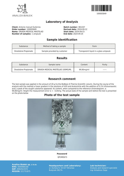 Mastelad 100 mg/ml (Propionate de drostanolone) 10ml flacon