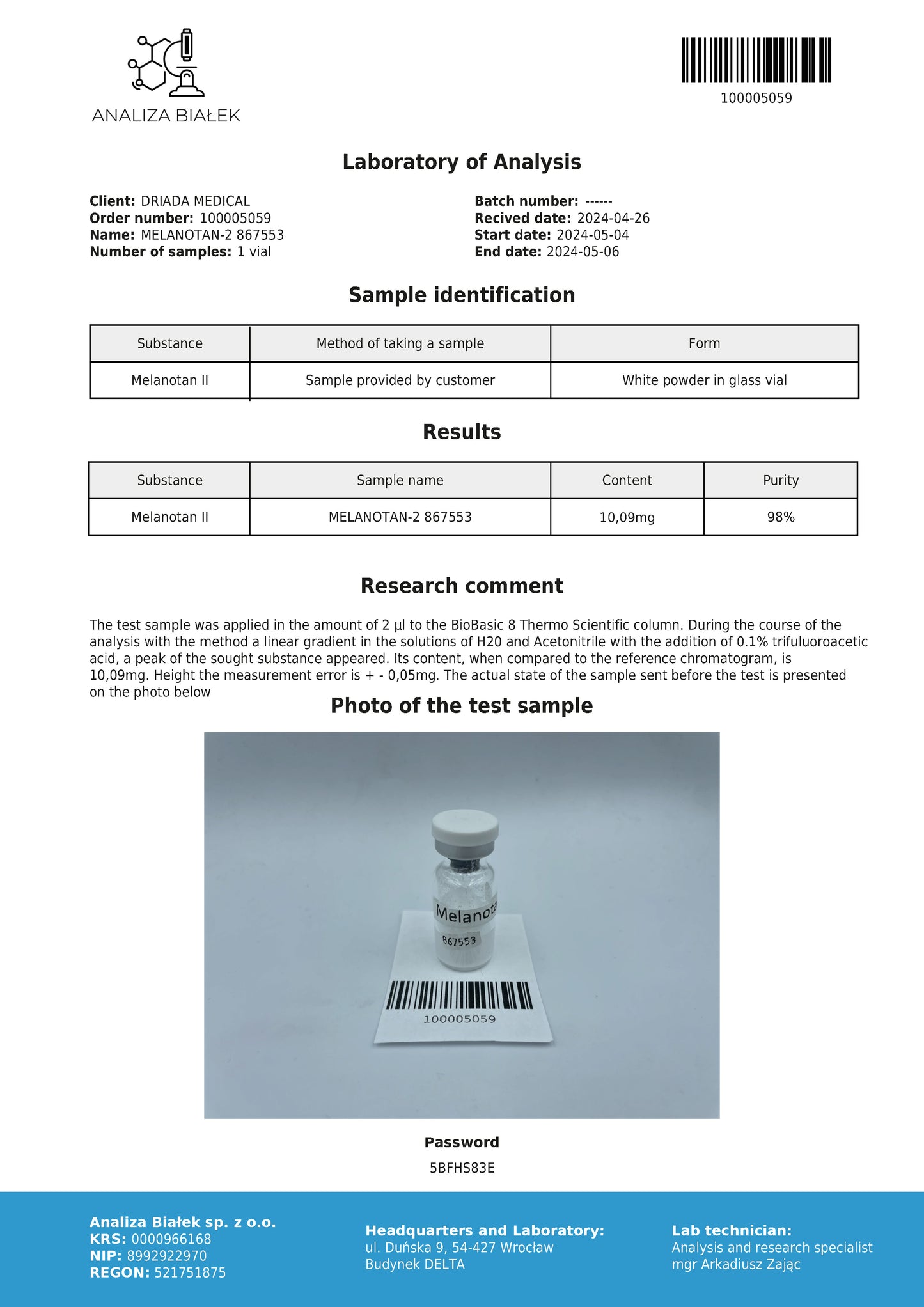 Melanotan 2 10mg