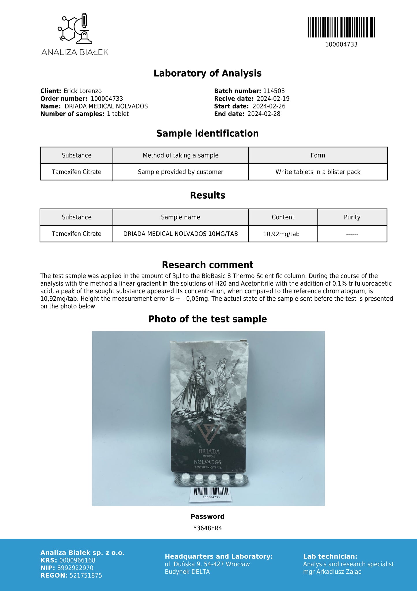 Nolvados 10 mg (Tamoxifen citrat)