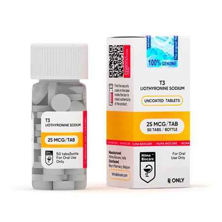 T3 (Liothyronine Sodium) 50tabs/25mcg/tab
