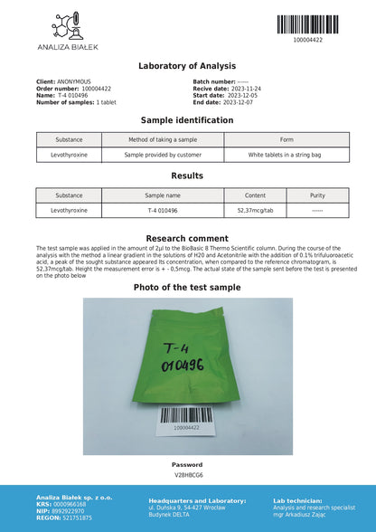 T4 Euthymed 50 mcg (Levothyroxine Sodium)