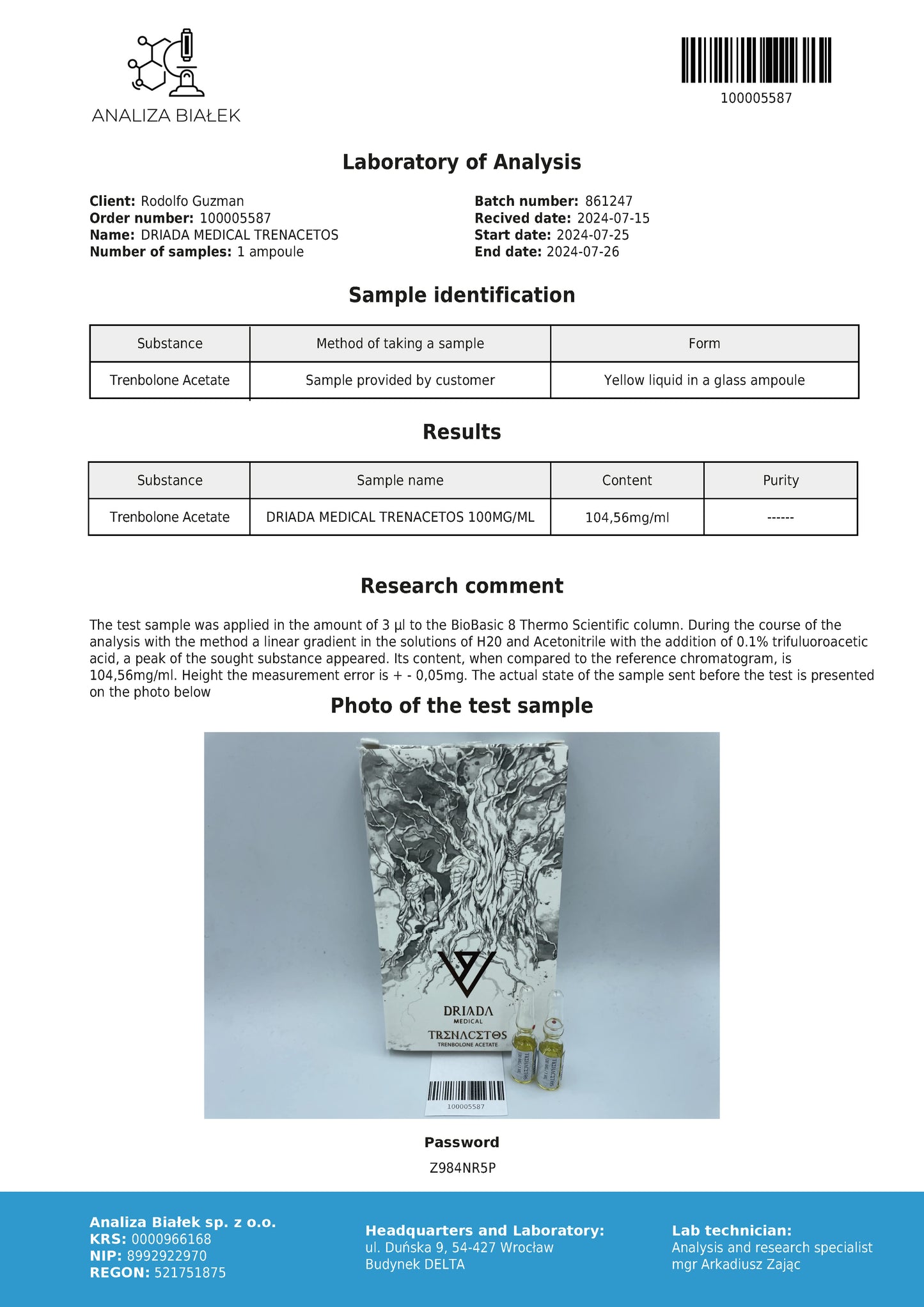 Trenacetos 100 mg/ml (Acetat de trenbolon) 10ml flacon