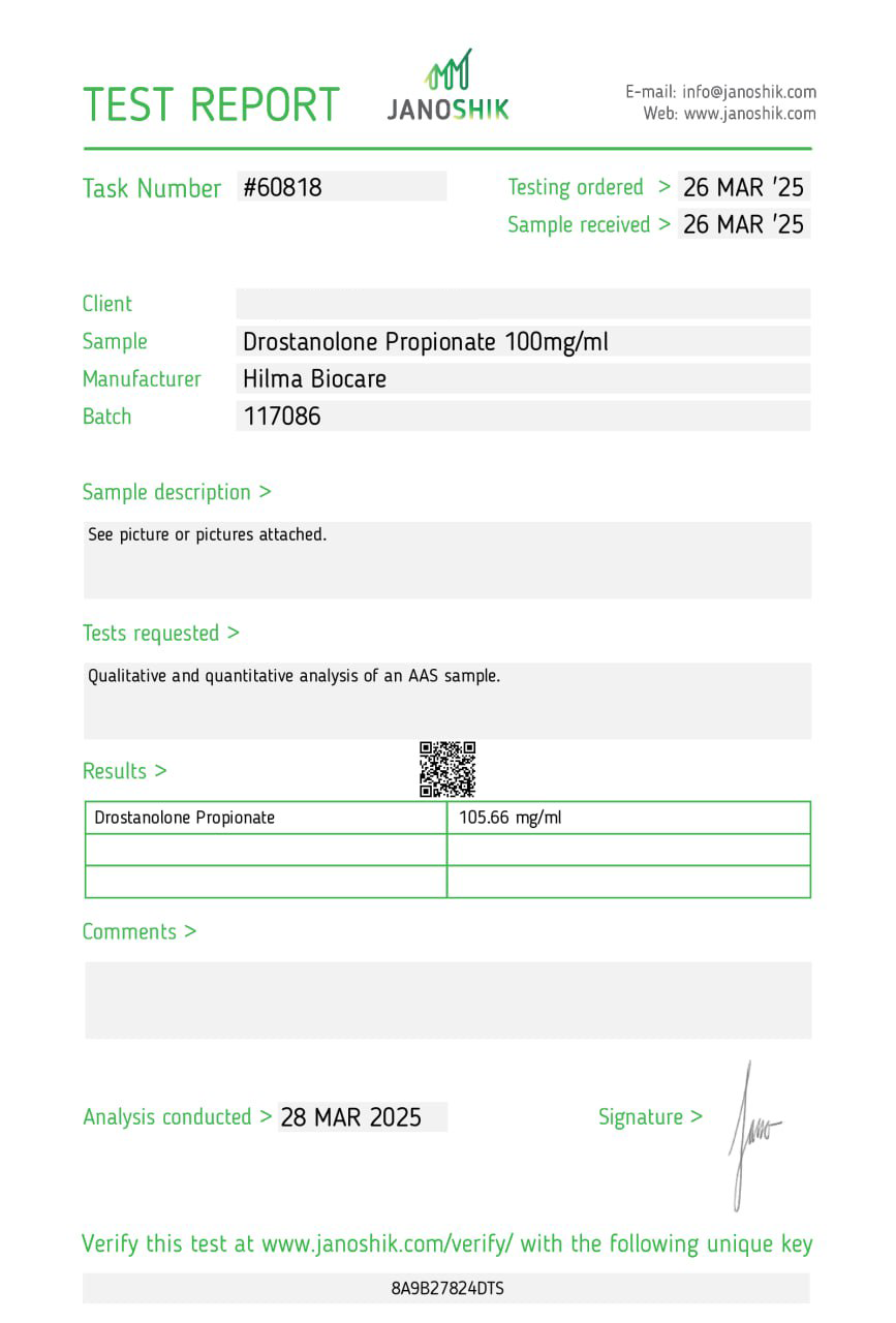 Drostanolone Propionate 10ml/100mg/ml