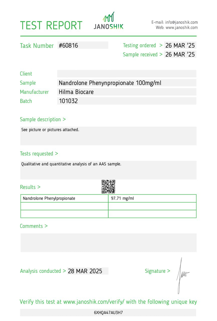 Nandrolon Fenilpropionat 10ml/100mg/ml