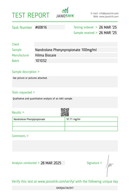Nandrolon Fenilpropionat 10ml/100mg/ml