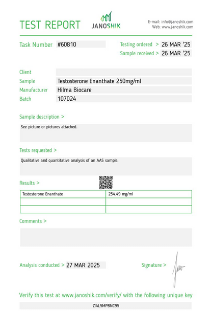Testosteron Enanthat 10 ml / 250 mg/ml