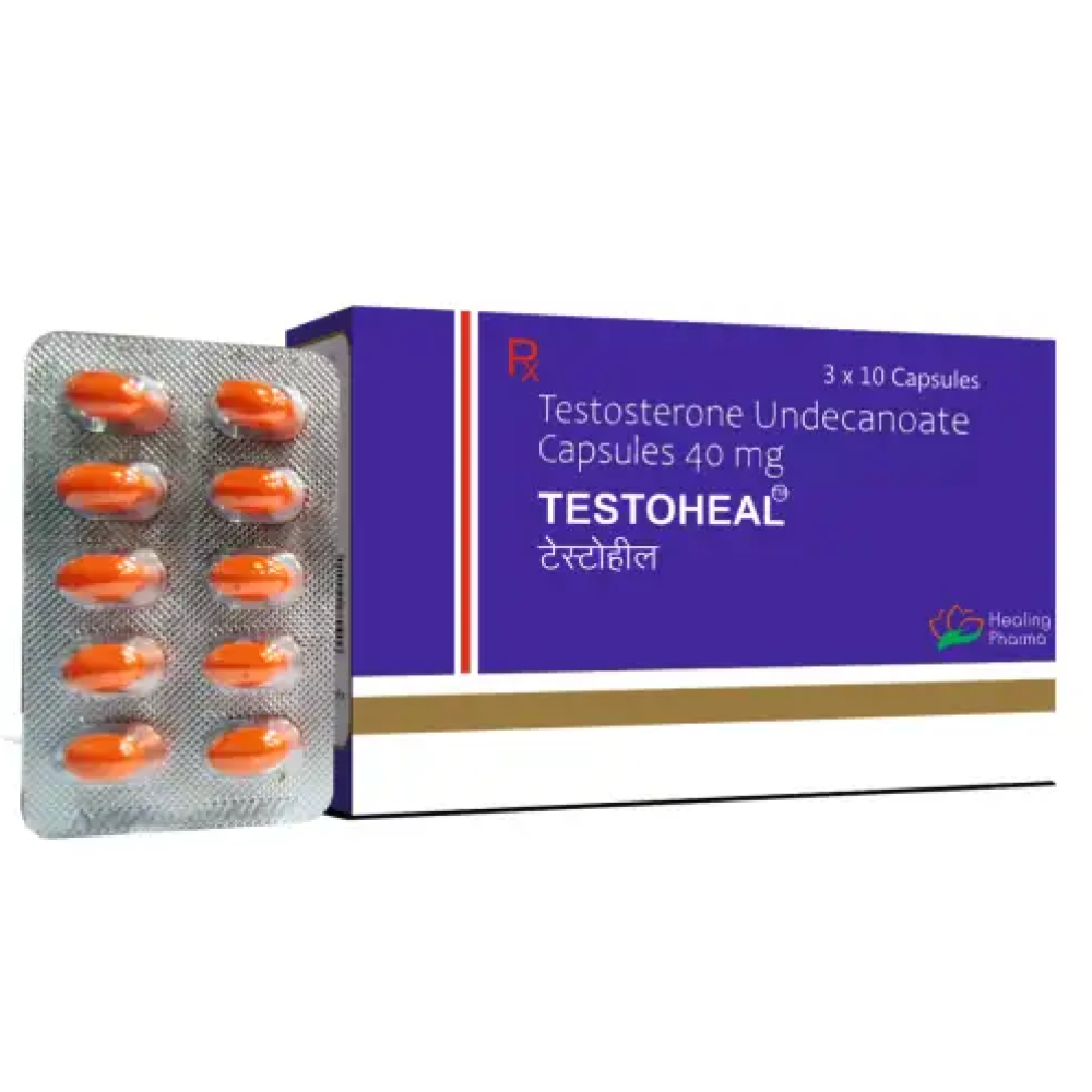 Testoheal (Testosterone Undecanoate) 30caps/40mg/cap - STERO.ME